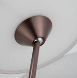 Ambra Modern LED Torchiere Floor Lamp with Acrylic Shade and Brown Finish