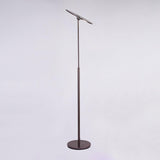 Ambra Modern LED Torchiere Floor Lamp with Acrylic Shade and Brown Finish