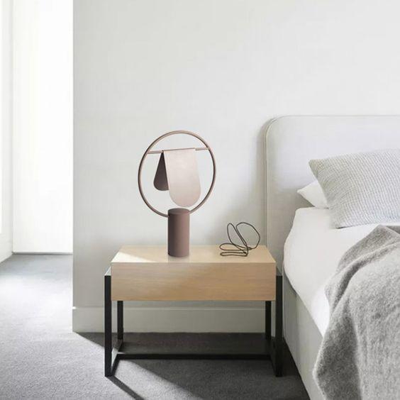 Modern Anae Metal Table Lamp with Matte Finish for Contemporary Bedrooms and Offices