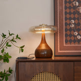 vintage-style-brass-and-walnut-wood-table-lamp-with-cognac-glass-shade