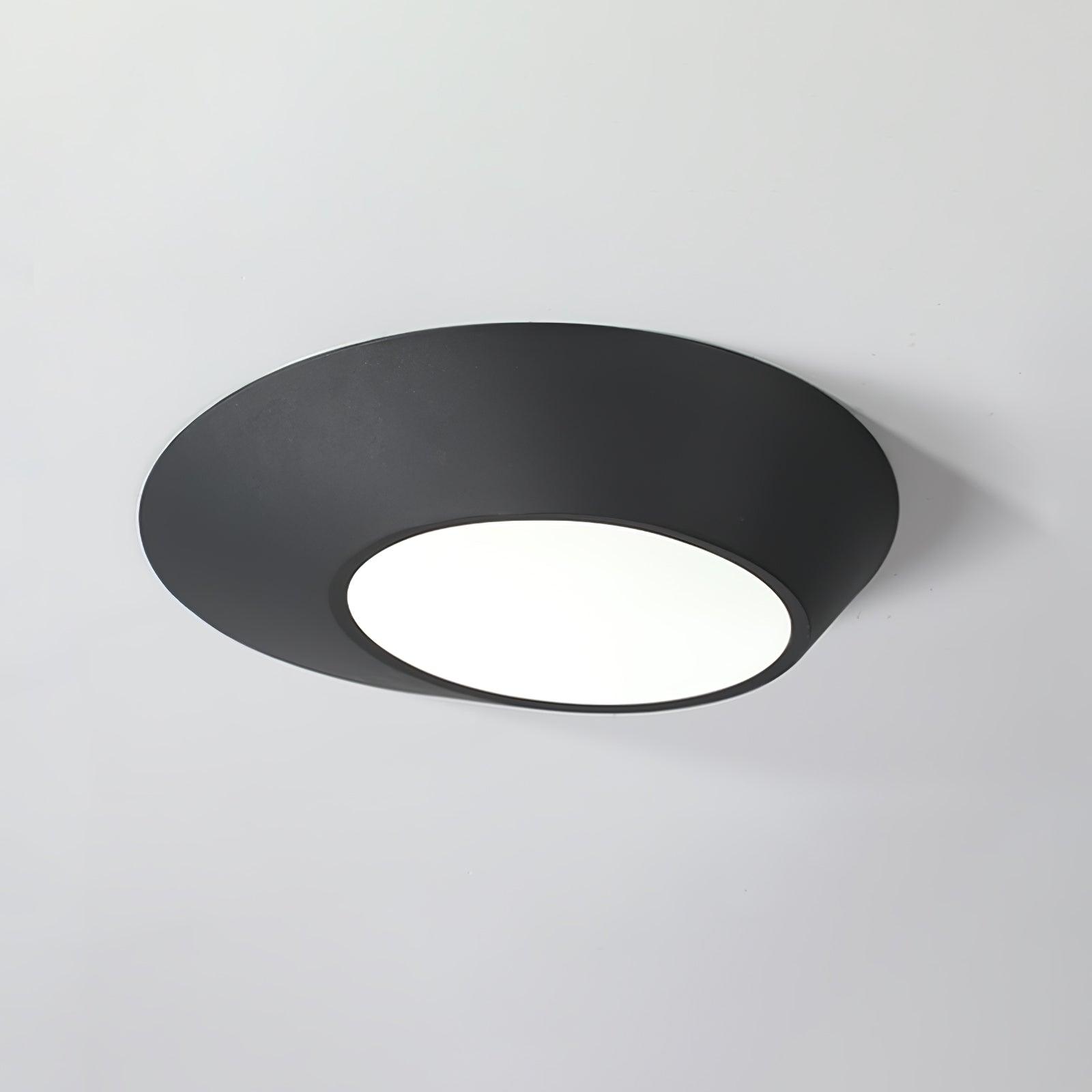 Modern Angled LED Flush Mount Ceiling Light with Geometric Inclined Design