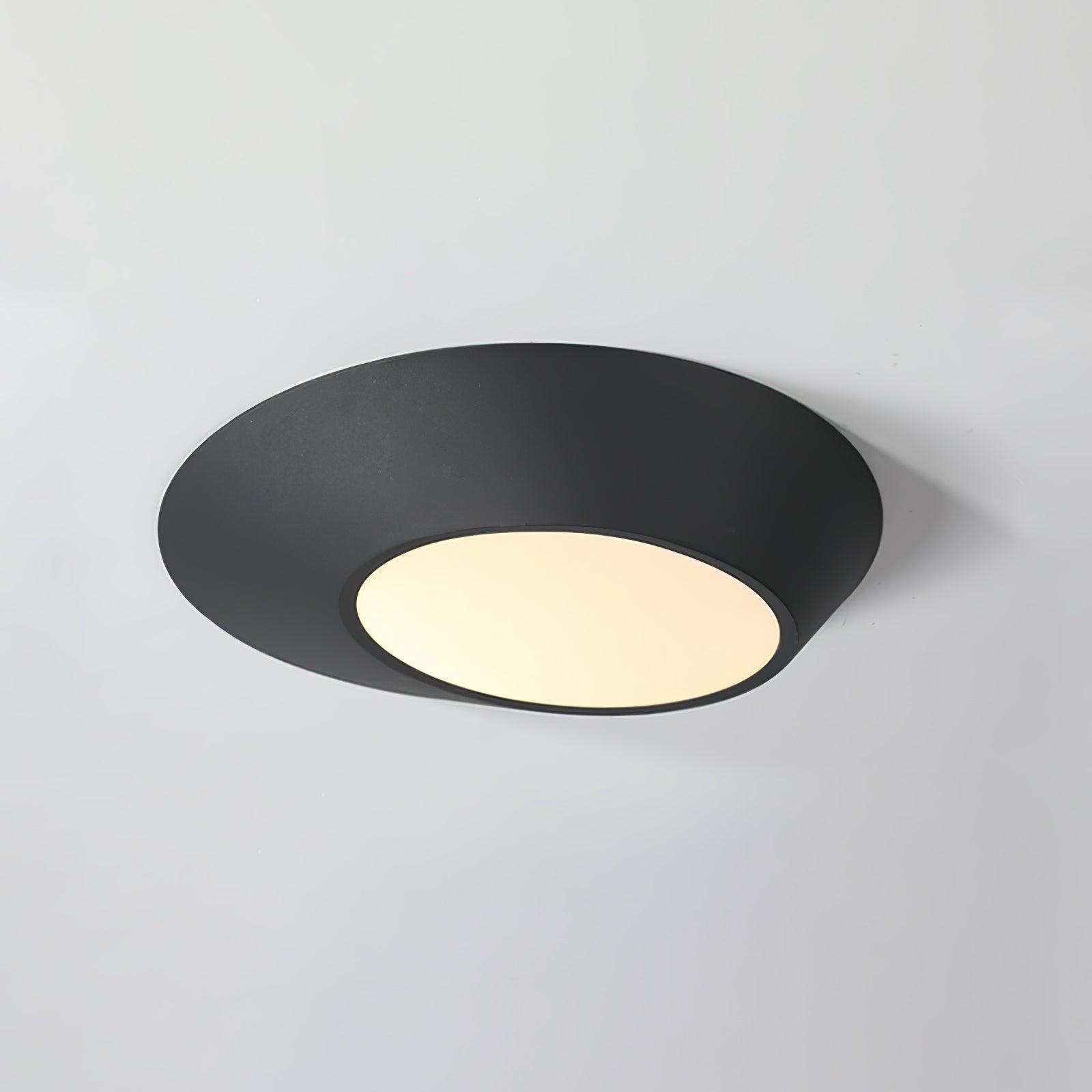Modern Angled LED Flush Mount Ceiling Light with Geometric Inclined Design