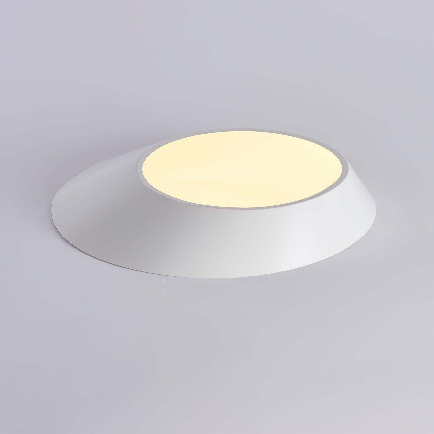 Modern Angled LED Flush Mount Ceiling Light with Geometric Inclined Design