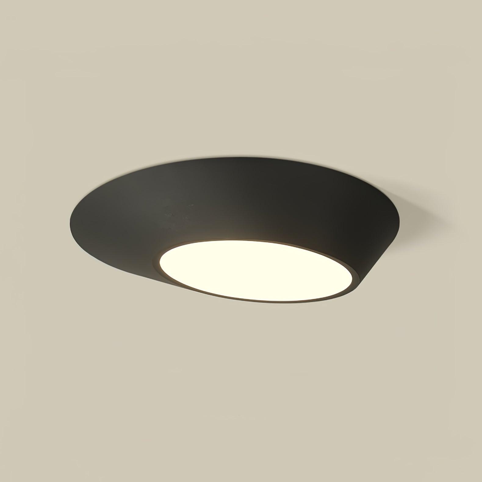 Modern Angled LED Flush Mount Ceiling Light with Geometric Inclined Design