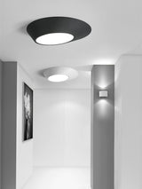 Modern Angled LED Flush Mount Ceiling Light with Geometric Inclined Design