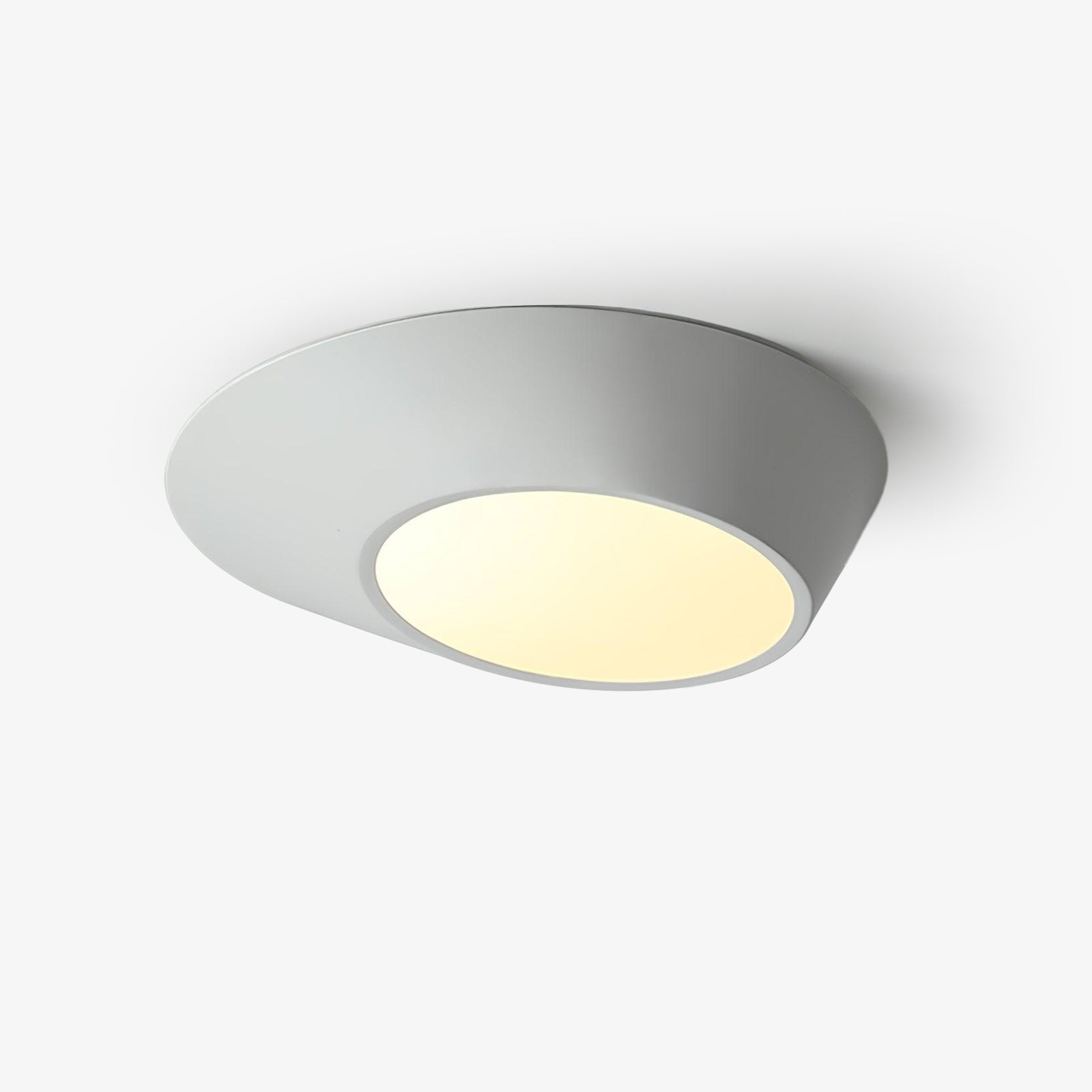 Modern Angled LED Flush Mount Ceiling Light with Geometric Inclined Design