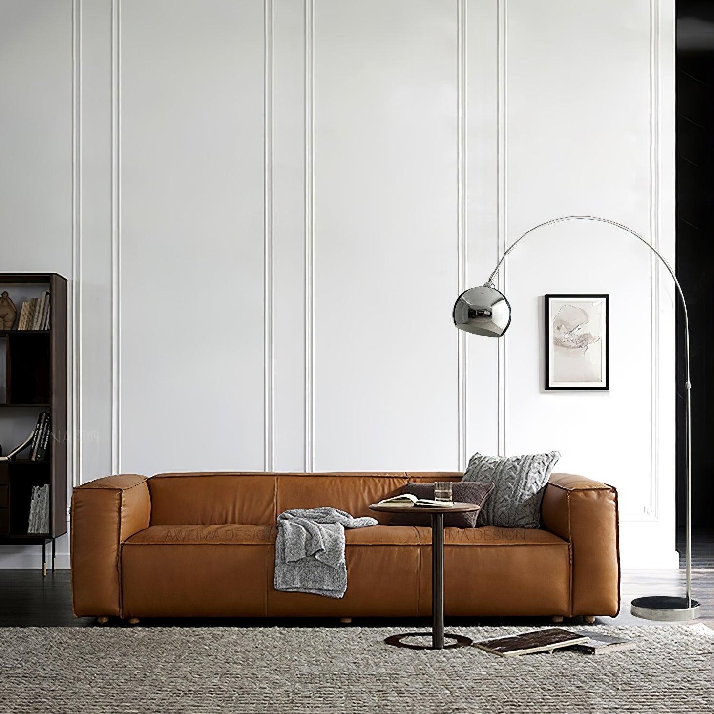 Modern Angler Chrome Floor Lamp with Adjustable Telescopic Arm and Metal Uplight for Living Room