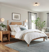 Modern Alabaster Flush Mount Ceiling Light with Brass Accents and Handcrafted Stone Shade