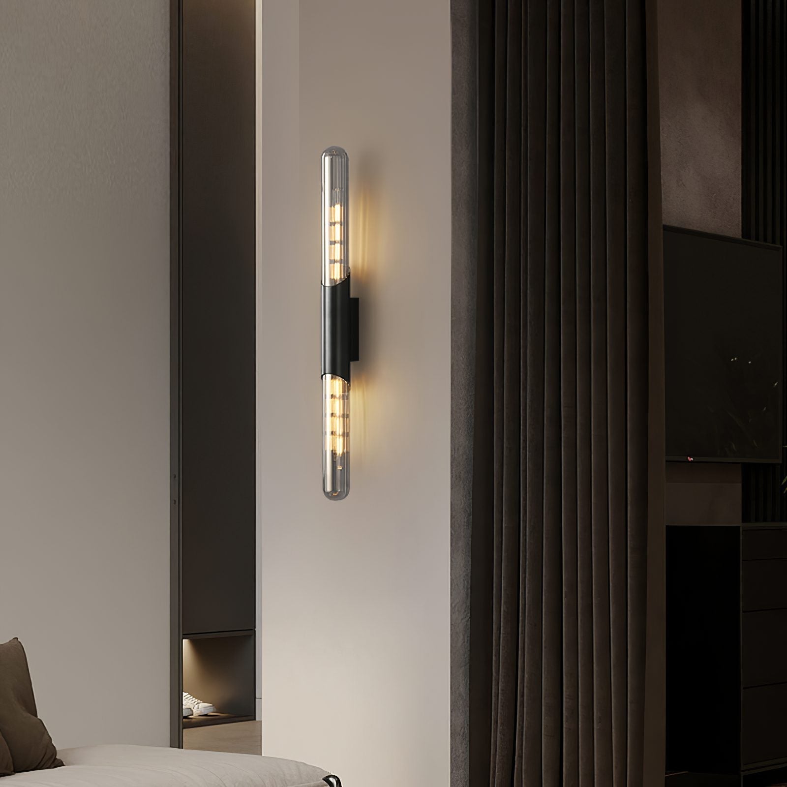 contemporary-brass-and-glass-cylinder-bathroom-vanity-wall-sconce-light