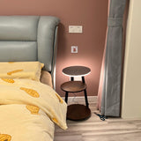 Modern Tiered LED Torchiere Floor Lamp with QI Wireless Charging and Wood Accents