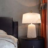 Vintage Marble and Brass Table Lamp for Luxury Bedside and Living Room Lighting