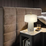 Vintage Marble and Brass Table Lamp for Luxury Bedside and Living Room Lighting