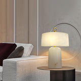 Vintage Marble and Brass Table Lamp for Luxury Bedside and Living Room Lighting