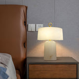 Vintage Marble and Brass Table Lamp for Luxury Bedside and Living Room Lighting