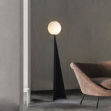 Modern Geometric Apex Sphere Floor Lamp with Tapered Base for Living Room Office