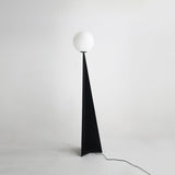 Modern Geometric Apex Sphere Floor Lamp with Tapered Base for Living Room Office