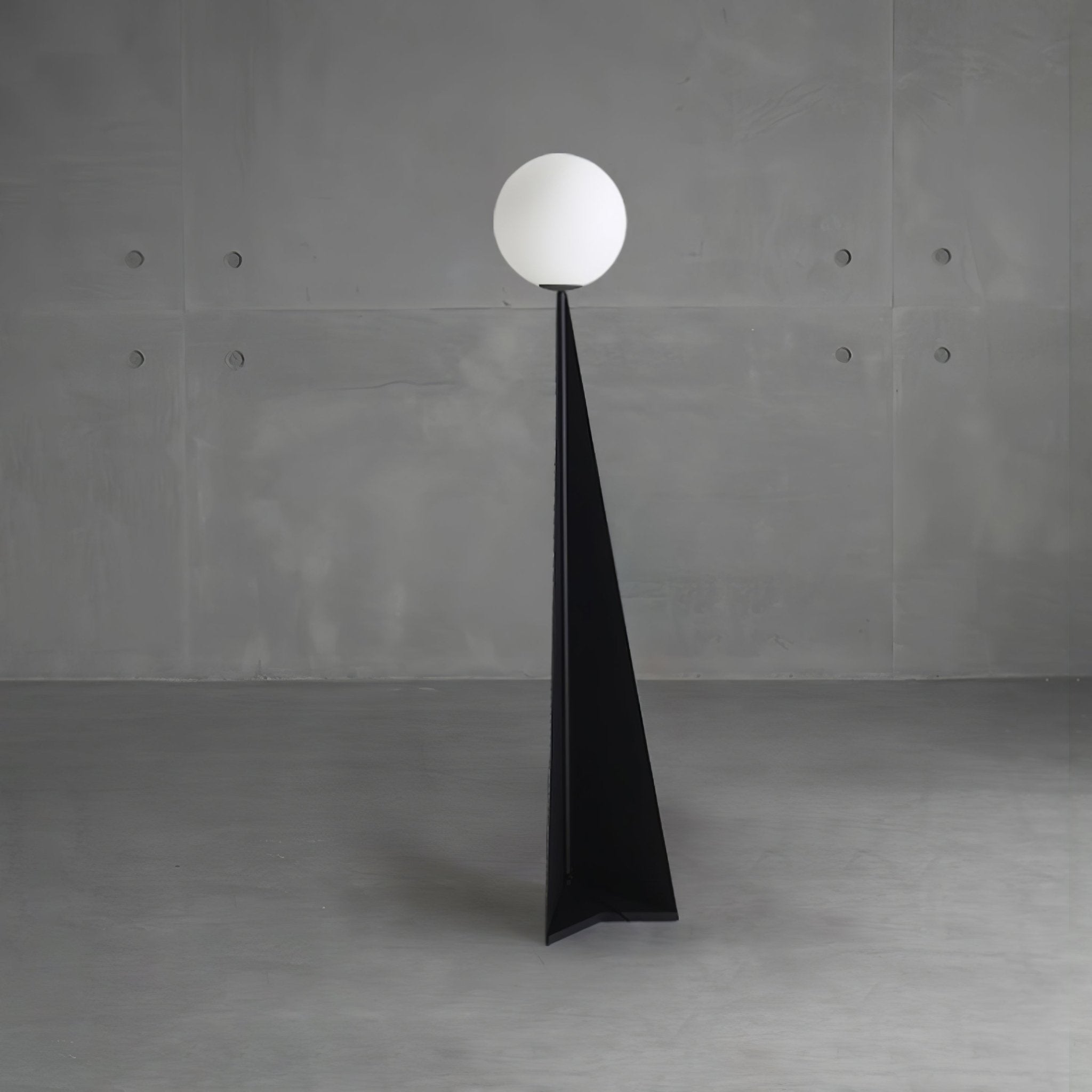 Modern Geometric Apex Sphere Floor Lamp with Tapered Base for Living Room Office