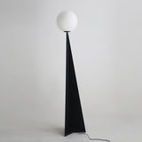 Modern Geometric Apex Sphere Floor Lamp with Tapered Base for Living Room Office