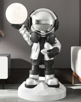 Apollo Astronaut Resin Standing Lamp with Integrated LED and Rechargeable Battery
