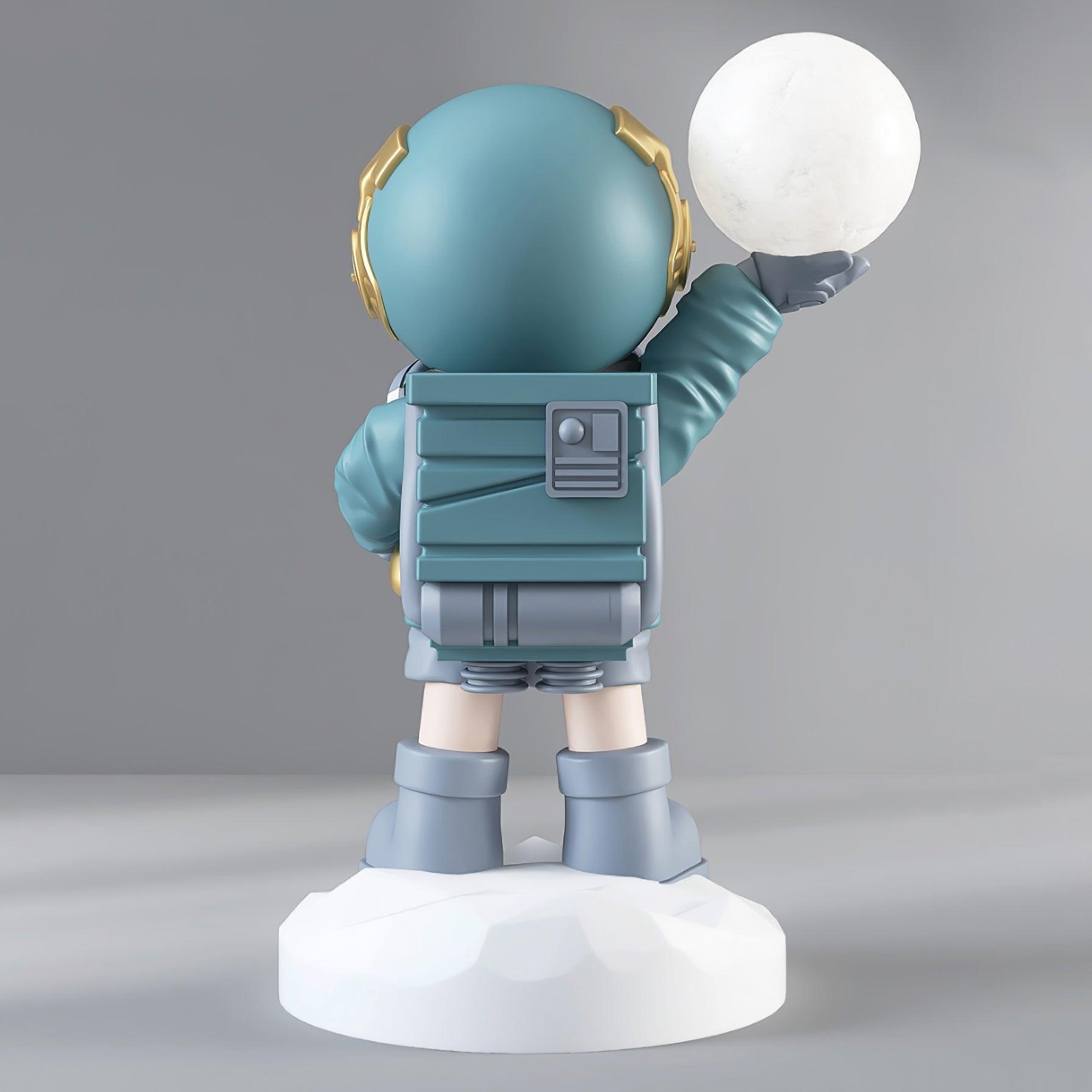 Apollo Astronaut Resin Standing Lamp with Integrated LED and Rechargeable Battery