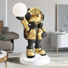 Apollo Astronaut Resin Standing Lamp with Integrated LED and Rechargeable Battery