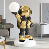 Apollo Astronaut Resin Standing Lamp with Integrated LED and Rechargeable Battery