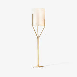 Elegant Brass Arborescence Floor Lamp Contemporary Reading Light with Cloth Shade