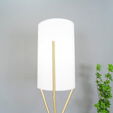 Elegant Brass Arborescence Floor Lamp Contemporary Reading Light with Cloth Shade