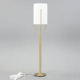 Elegant Brass Arborescence Floor Lamp Contemporary Reading Light with Cloth Shade