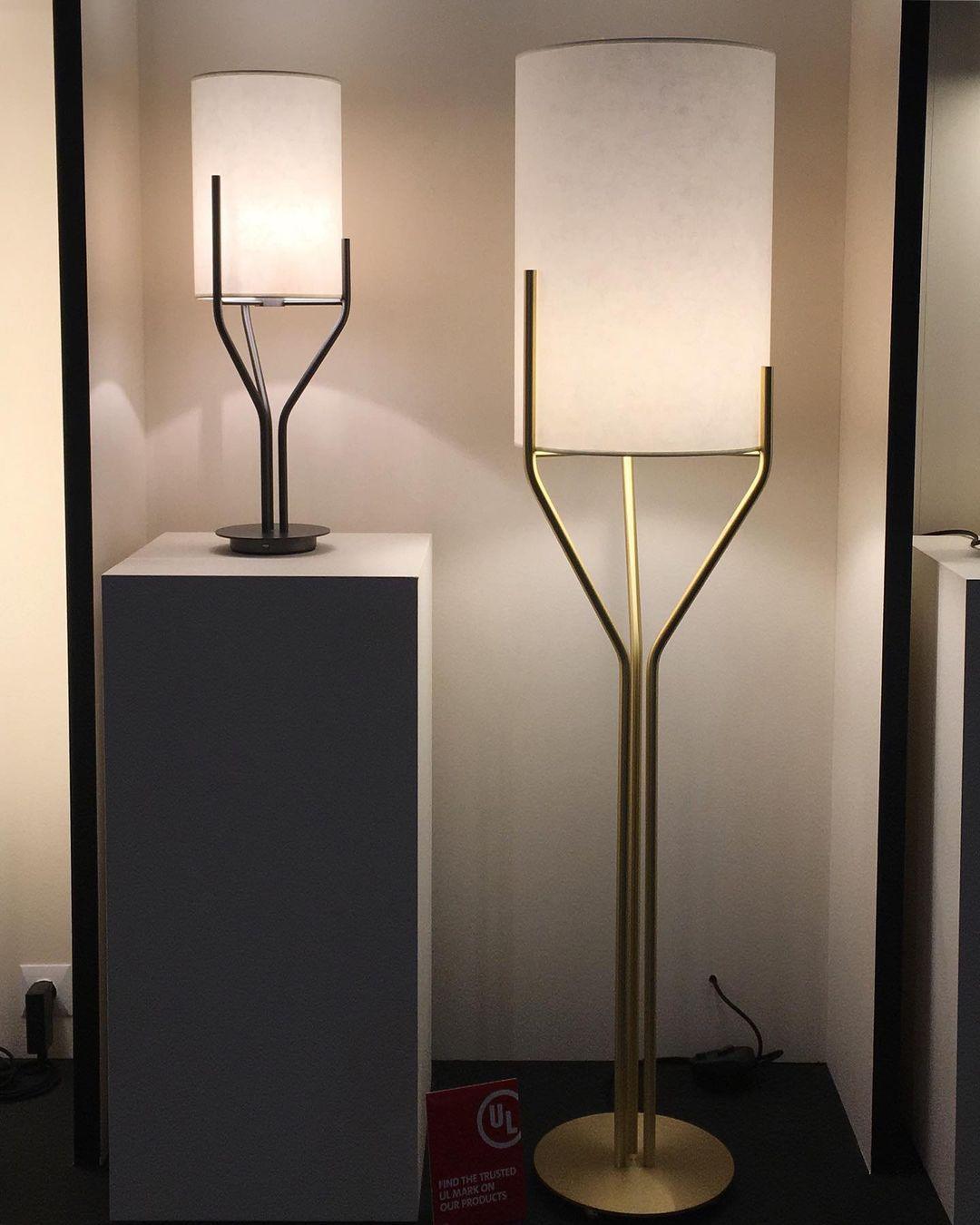 Elegant Brass Arborescence Floor Lamp Contemporary Reading Light with Cloth Shade