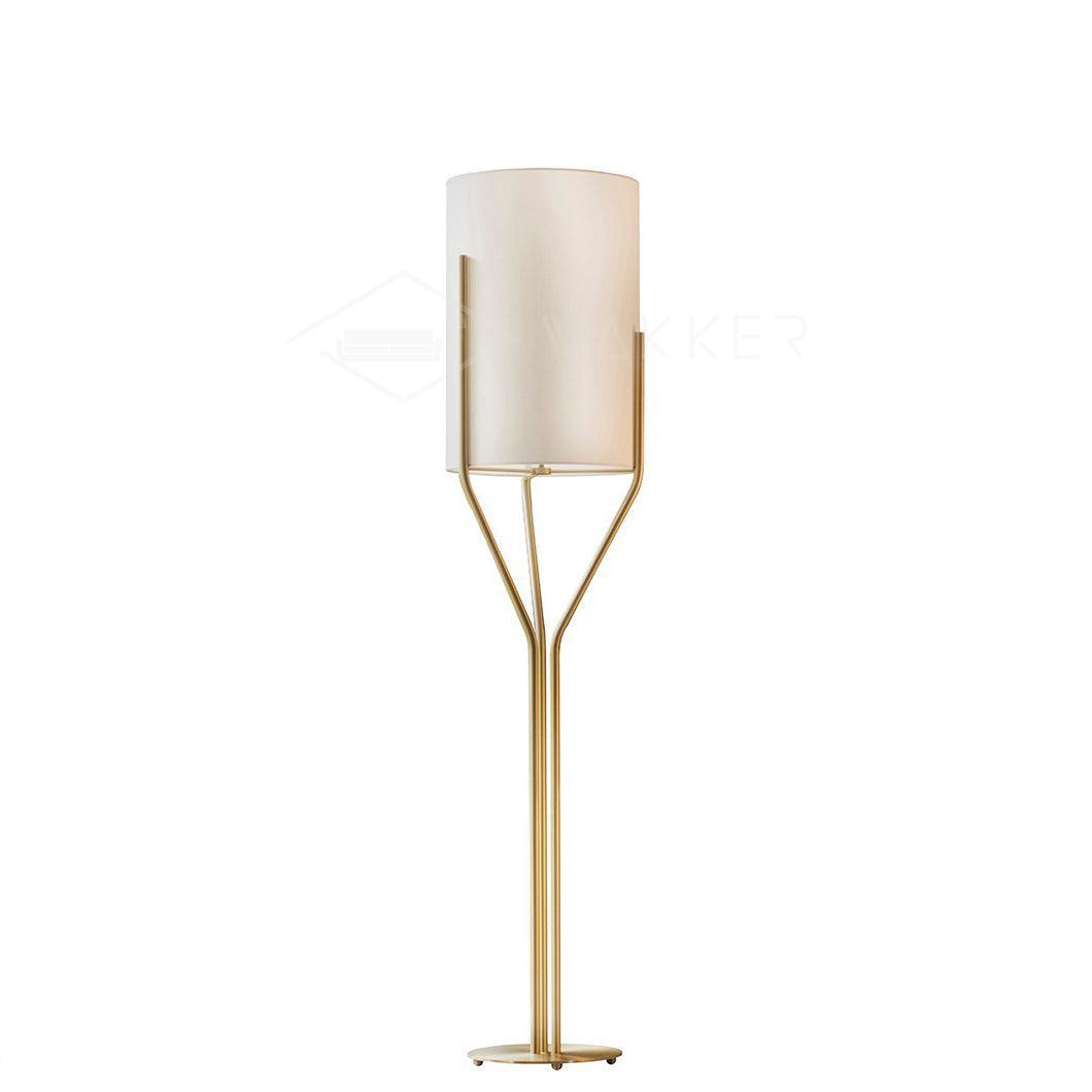 Elegant Brass Arborescence Floor Lamp Contemporary Reading Light with Cloth Shade