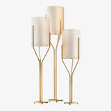 Elegant Brass Arborescence Floor Lamp Contemporary Reading Light with Cloth Shade