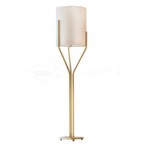 Elegant Brass Arborescence Floor Lamp Contemporary Reading Light with Cloth Shade