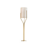 Elegant Brass Arborescence Floor Lamp Contemporary Reading Light with Cloth Shade