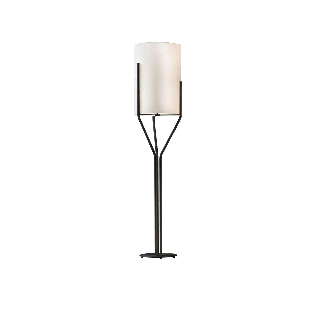 Elegant Brass Arborescence Floor Lamp Contemporary Reading Light with Cloth Shade