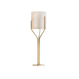 Elegant Brass Arborescence Floor Lamp Contemporary Reading Light with Cloth Shade