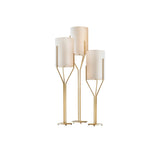 Elegant Brass Arborescence Floor Lamp Contemporary Reading Light with Cloth Shade