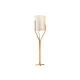 Elegant Brass Arborescence Floor Lamp Contemporary Reading Light with Cloth Shade