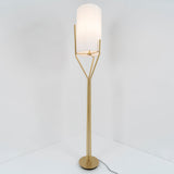 Elegant Brass Arborescence Floor Lamp Contemporary Reading Light with Cloth Shade