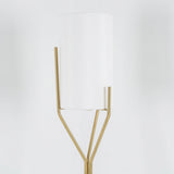 Elegant Brass Arborescence Floor Lamp Contemporary Reading Light with Cloth Shade