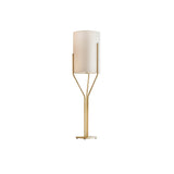 Elegant Brass Arborescence Floor Lamp Contemporary Reading Light with Cloth Shade