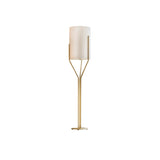 Elegant Brass Arborescence Floor Lamp Contemporary Reading Light with Cloth Shade