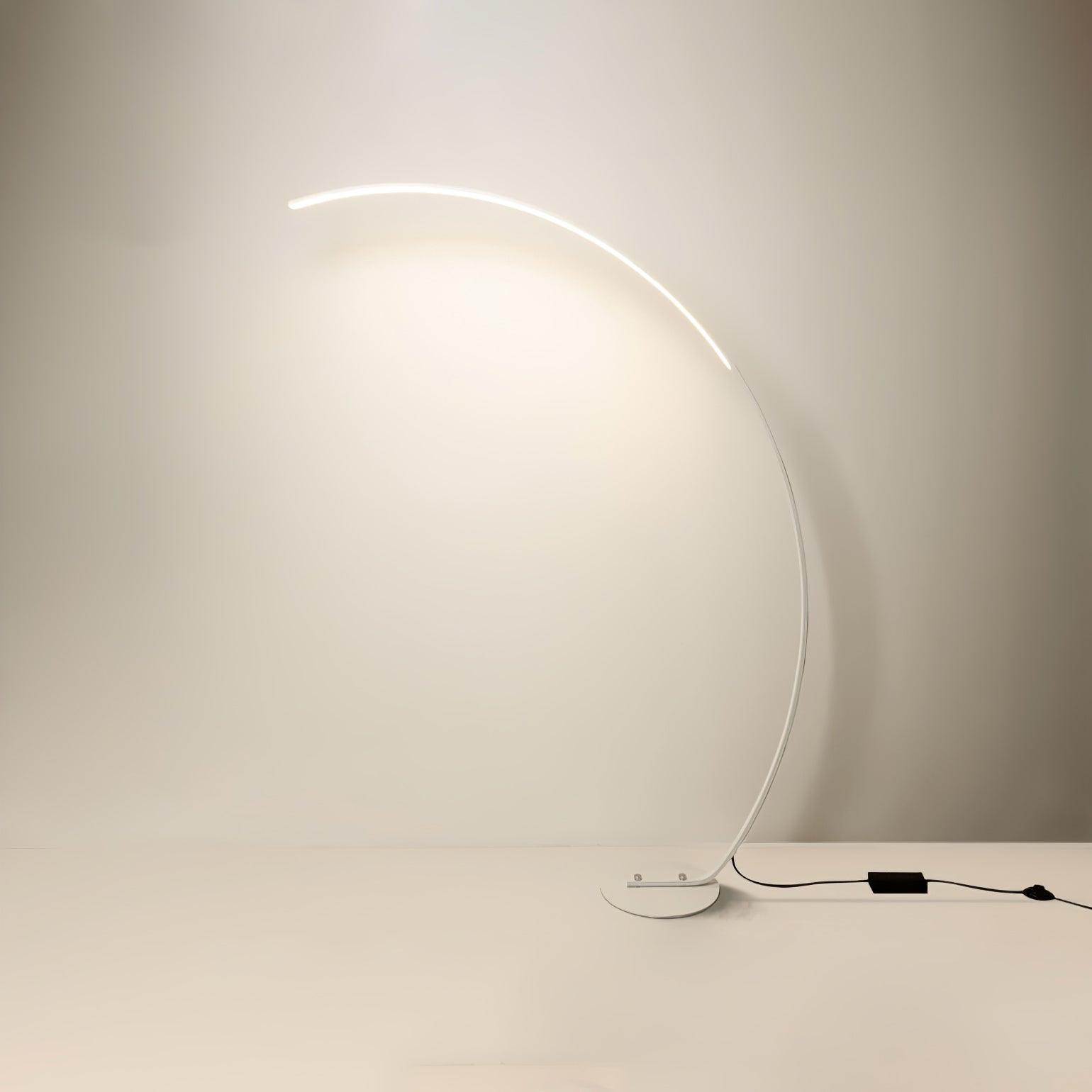 Modern LED Arc Floor Lamp Minimalist Standing Accent Light for Living Room
