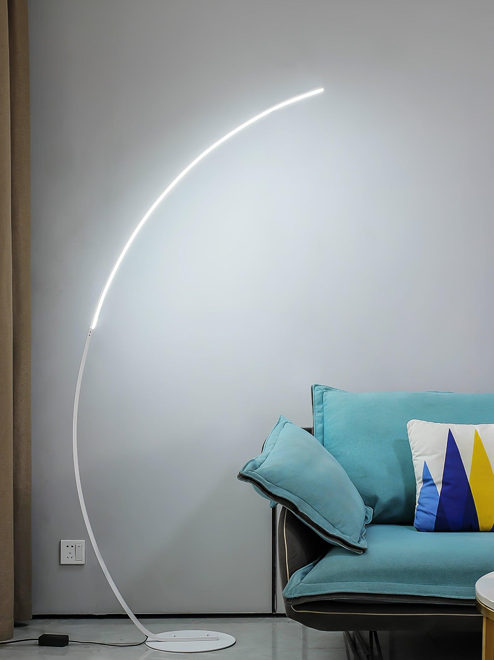 Modern LED Arc Floor Lamp Minimalist Standing Accent Light for Living Room