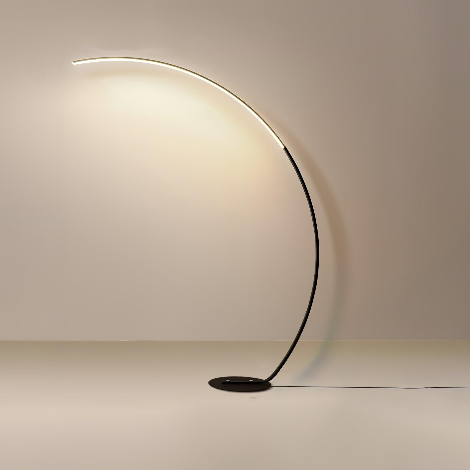 Modern LED Arc Floor Lamp Minimalist Standing Accent Light for Living Room