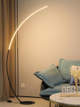 Modern LED Arc Floor Lamp Minimalist Standing Accent Light for Living Room