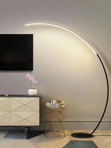 Modern LED Arc Floor Lamp Minimalist Standing Accent Light for Living Room