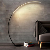 Modern LED Arc Floor Lamp Minimalist Standing Accent Light for Living Room