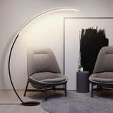 Modern LED Arc Floor Lamp Minimalist Standing Accent Light for Living Room