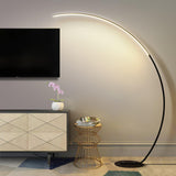 Modern LED Arc Floor Lamp Minimalist Standing Accent Light for Living Room